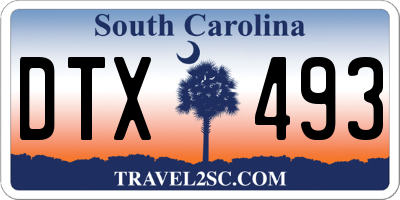 SC license plate DTX493