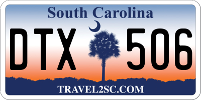 SC license plate DTX506