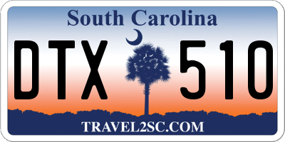 SC license plate DTX510