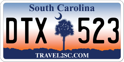 SC license plate DTX523
