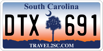 SC license plate DTX691