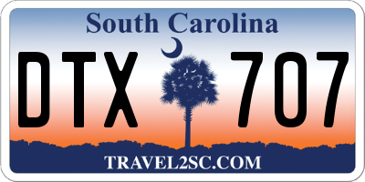 SC license plate DTX707