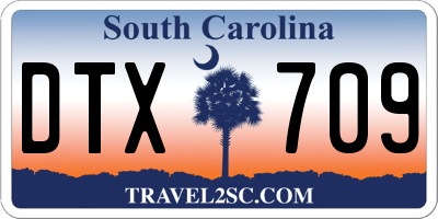 SC license plate DTX709
