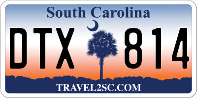 SC license plate DTX814