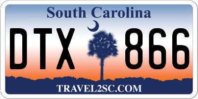 SC license plate DTX866