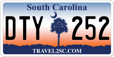SC license plate DTY252