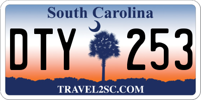 SC license plate DTY253