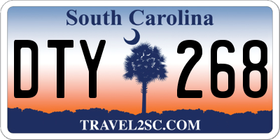 SC license plate DTY268