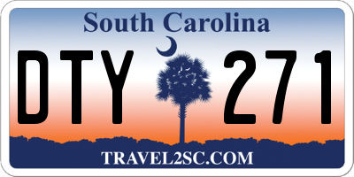 SC license plate DTY271
