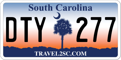 SC license plate DTY277