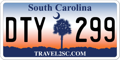 SC license plate DTY299