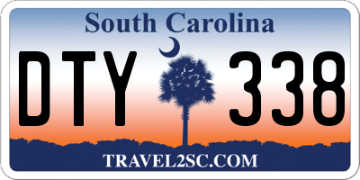 SC license plate DTY338