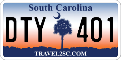 SC license plate DTY401