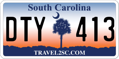 SC license plate DTY413