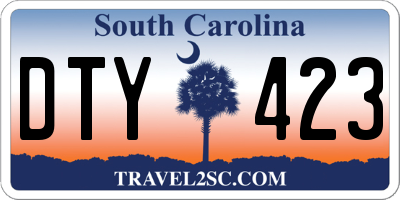 SC license plate DTY423
