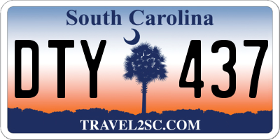 SC license plate DTY437