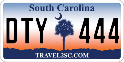 SC license plate DTY444
