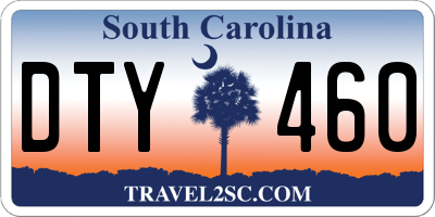 SC license plate DTY460