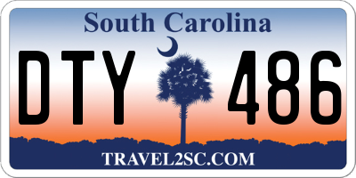 SC license plate DTY486
