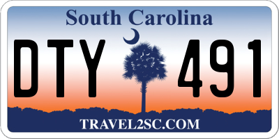 SC license plate DTY491