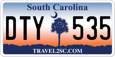 SC license plate DTY535