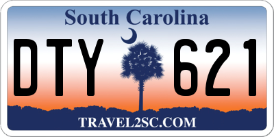 SC license plate DTY621