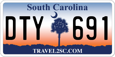 SC license plate DTY691