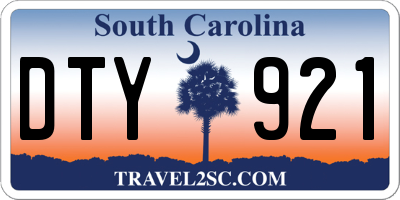 SC license plate DTY921