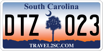 SC license plate DTZ023