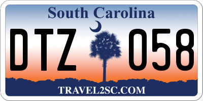 SC license plate DTZ058