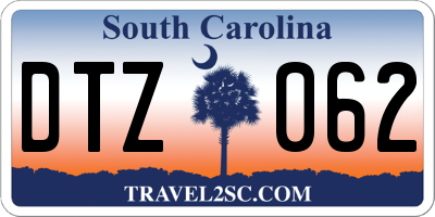 SC license plate DTZ062