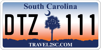 SC license plate DTZ111
