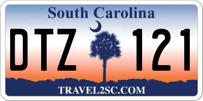 SC license plate DTZ121