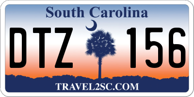 SC license plate DTZ156