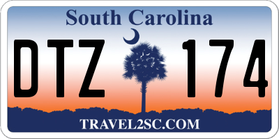 SC license plate DTZ174