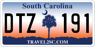 SC license plate DTZ191