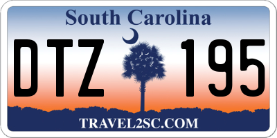 SC license plate DTZ195
