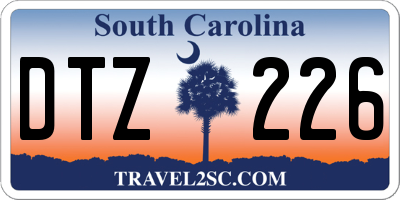 SC license plate DTZ226