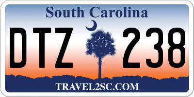 SC license plate DTZ238
