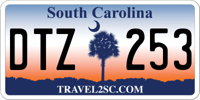 SC license plate DTZ253