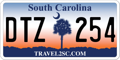 SC license plate DTZ254