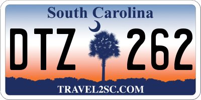 SC license plate DTZ262