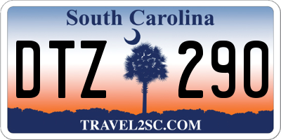 SC license plate DTZ290
