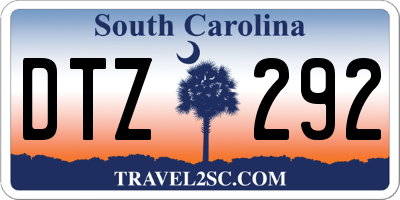 SC license plate DTZ292