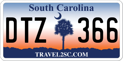 SC license plate DTZ366