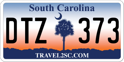 SC license plate DTZ373