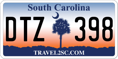 SC license plate DTZ398