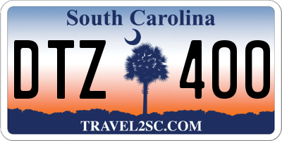 SC license plate DTZ400