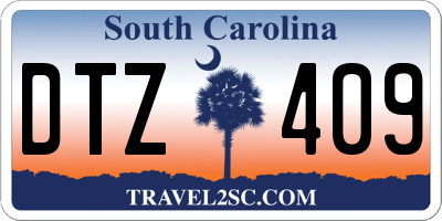 SC license plate DTZ409