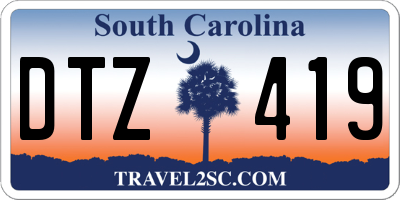 SC license plate DTZ419
